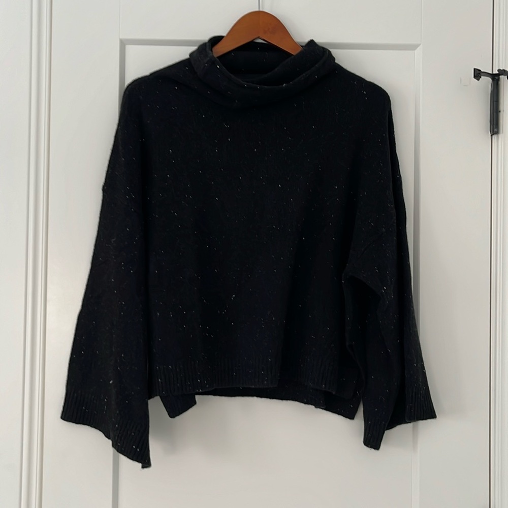 Frame Funnel Neck Swing Cashmere Sweater - Picture 2 of 7